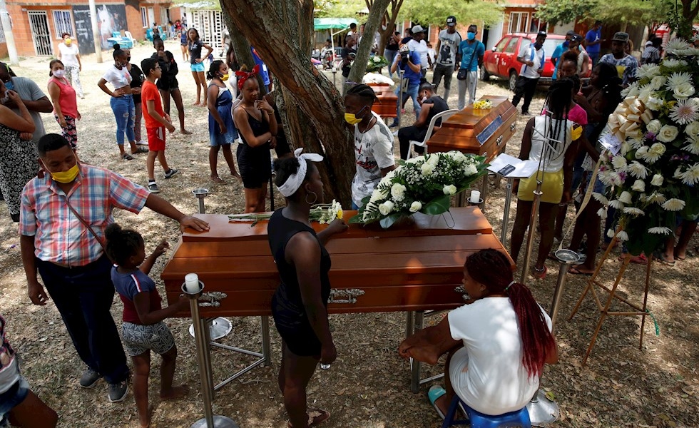 funeral jovenes asesinados cali