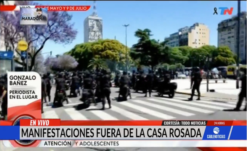 Protestas argentina por muerte maradona