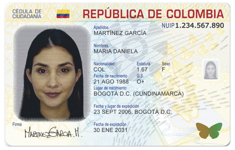 cédula de ciudadanía