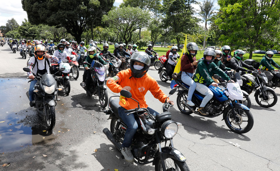 Protestas de motos en Bogotá - Foto: EFE