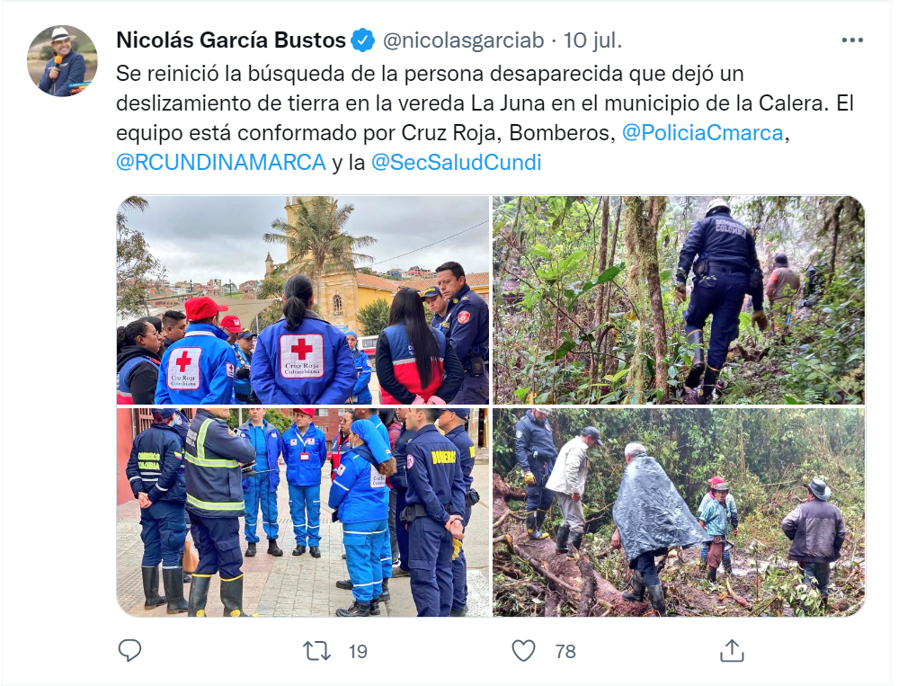 Mujer desaparecida en La Calera