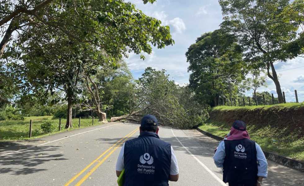 Bloqueos en el Bajo Cauca - Foto @DefensoriaCol