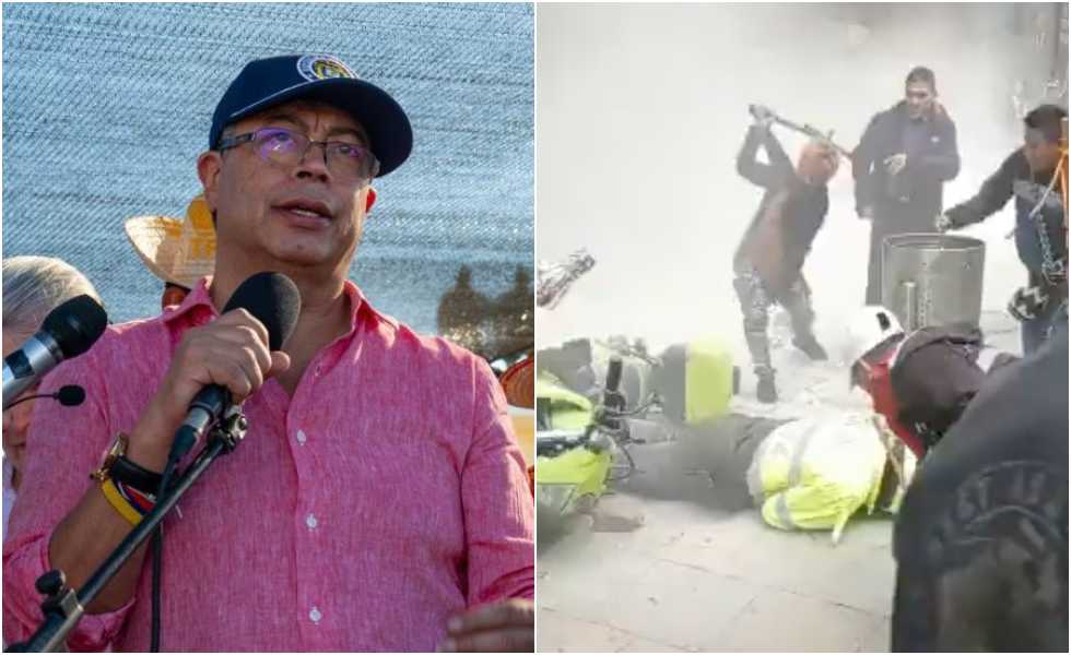 Petro condena violencia de indígenas contra miembros de la fuerza pública durante protesta en Bogotá